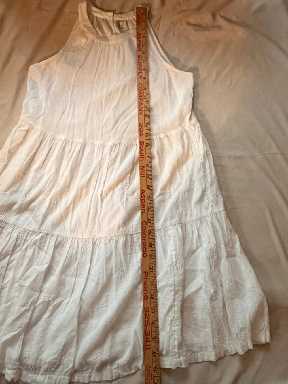 Old Navy White Sleeveless Tiered Midi Dress - Picture 3 of 5